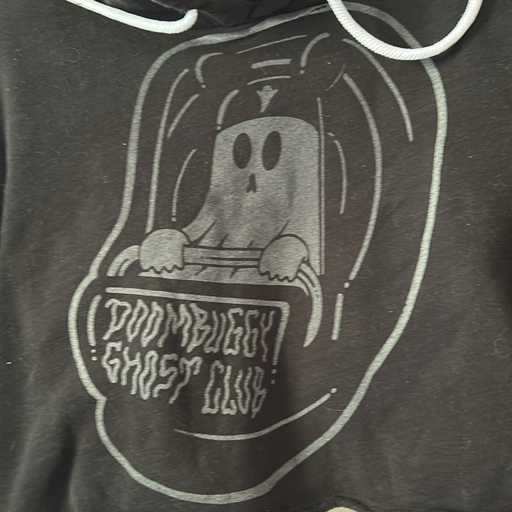 Johnny Vampotna x Disney Haunted Mansion DoomBuggy Ghost Club Cropped Hoodie